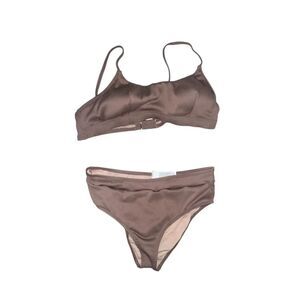 Ribbed Brown Bikini Bottoms NWT Size Large Cupshe